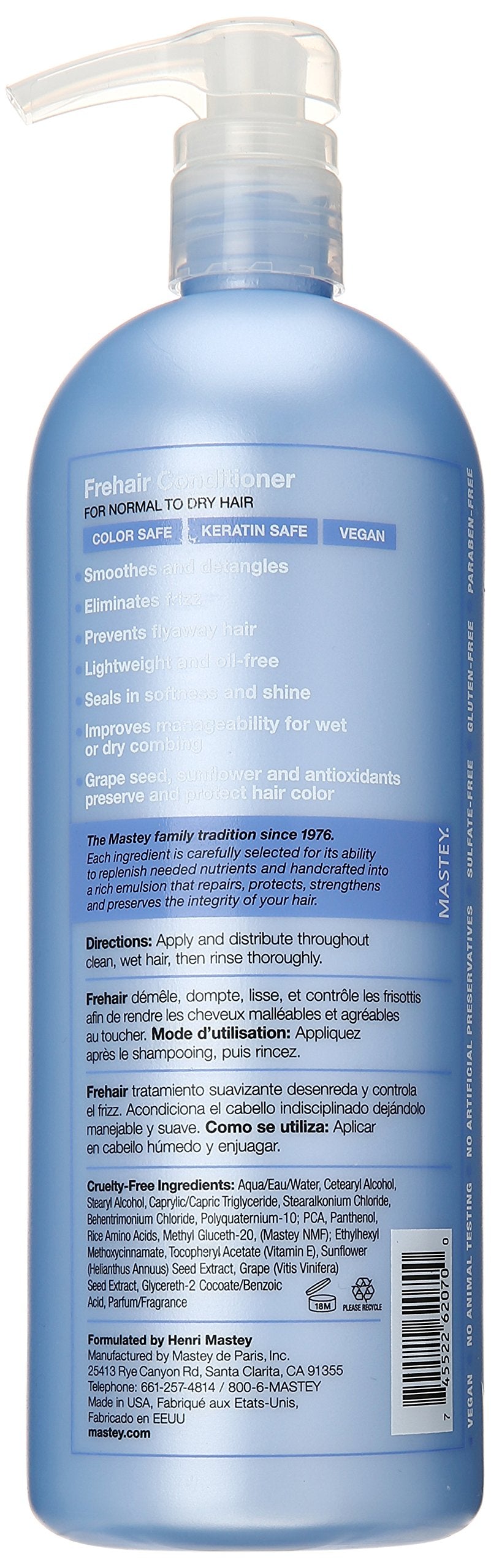 Mastey Frehair Daily Conditioner Detangler, 32 Fluid Ounce