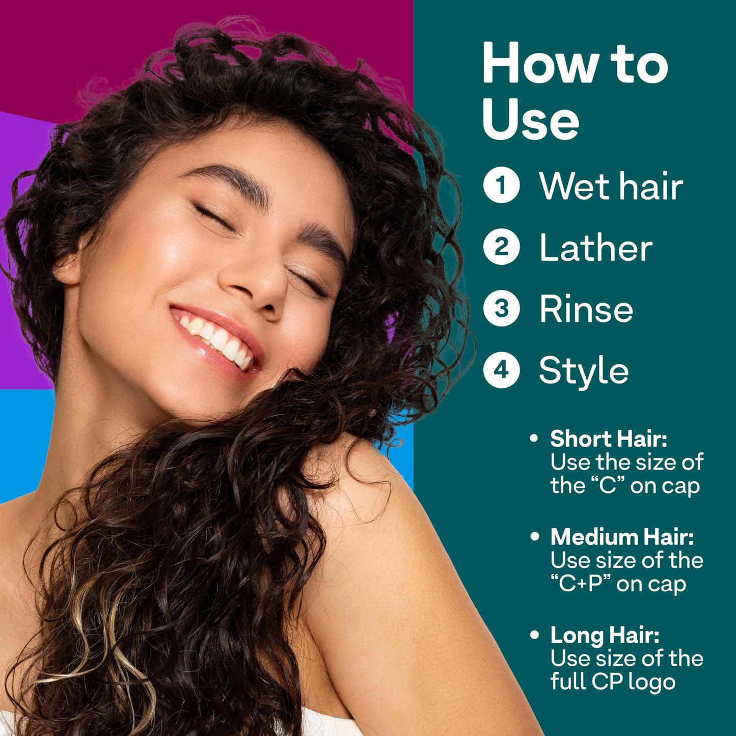 Dark Slate Gray Colorproof Curl Shampoo for Women Curly Hair Shampoo that Nourishes, Defines and Leaves Curls Soft Smooth, White Tea Scent