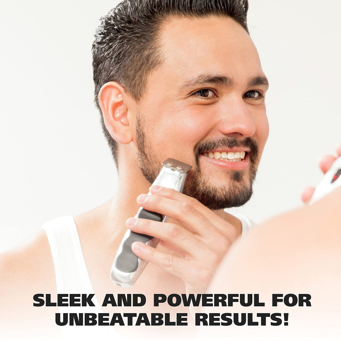 White Smoke Wahl Groomsman Cord/Cordless Hair Trimmer kit for Men for Mustaches, Hair, Nose Hair, and Light Detailing and Grooming with Bonus Wet/Dry Electric Battery Nose Trimmer – Model 5623V