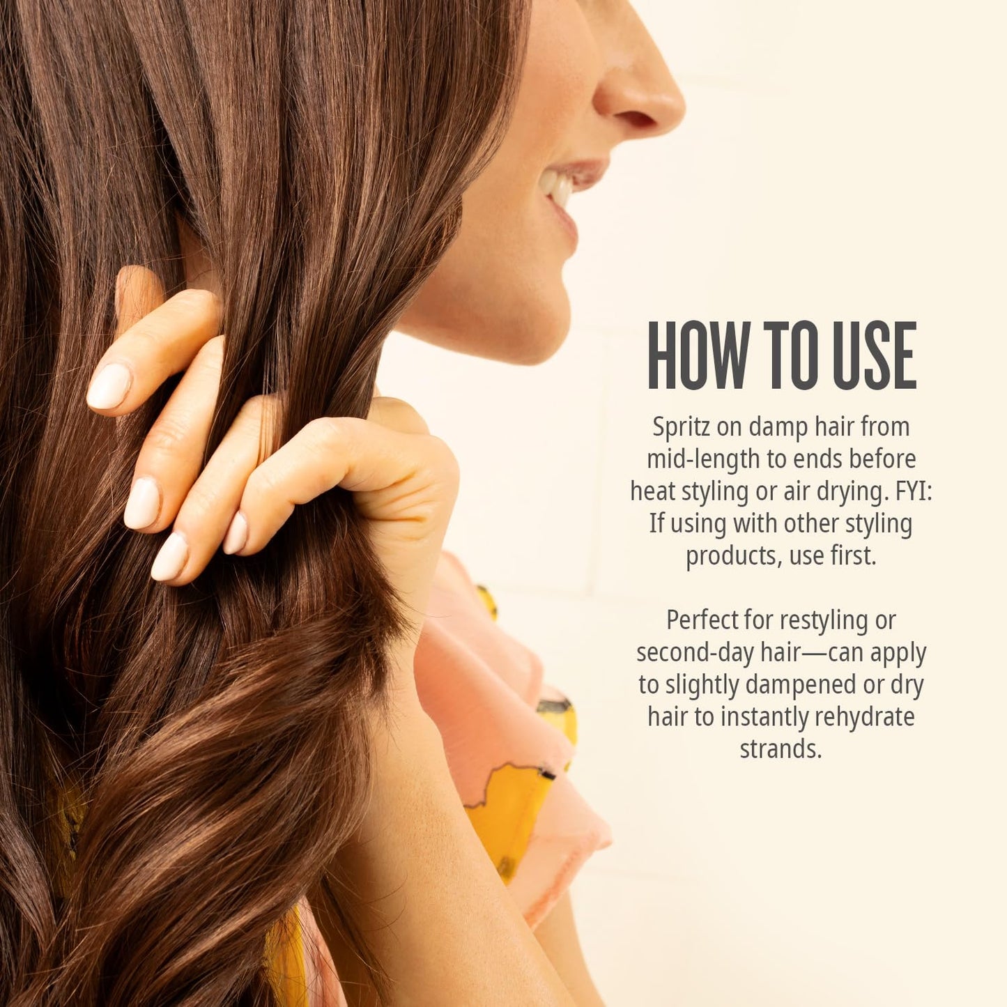 Seashell Sol de Janeiro Brazilian Milky Leave-In Conditioner | Fights Frizz | Detangles | Heat Protection Spray For Hair