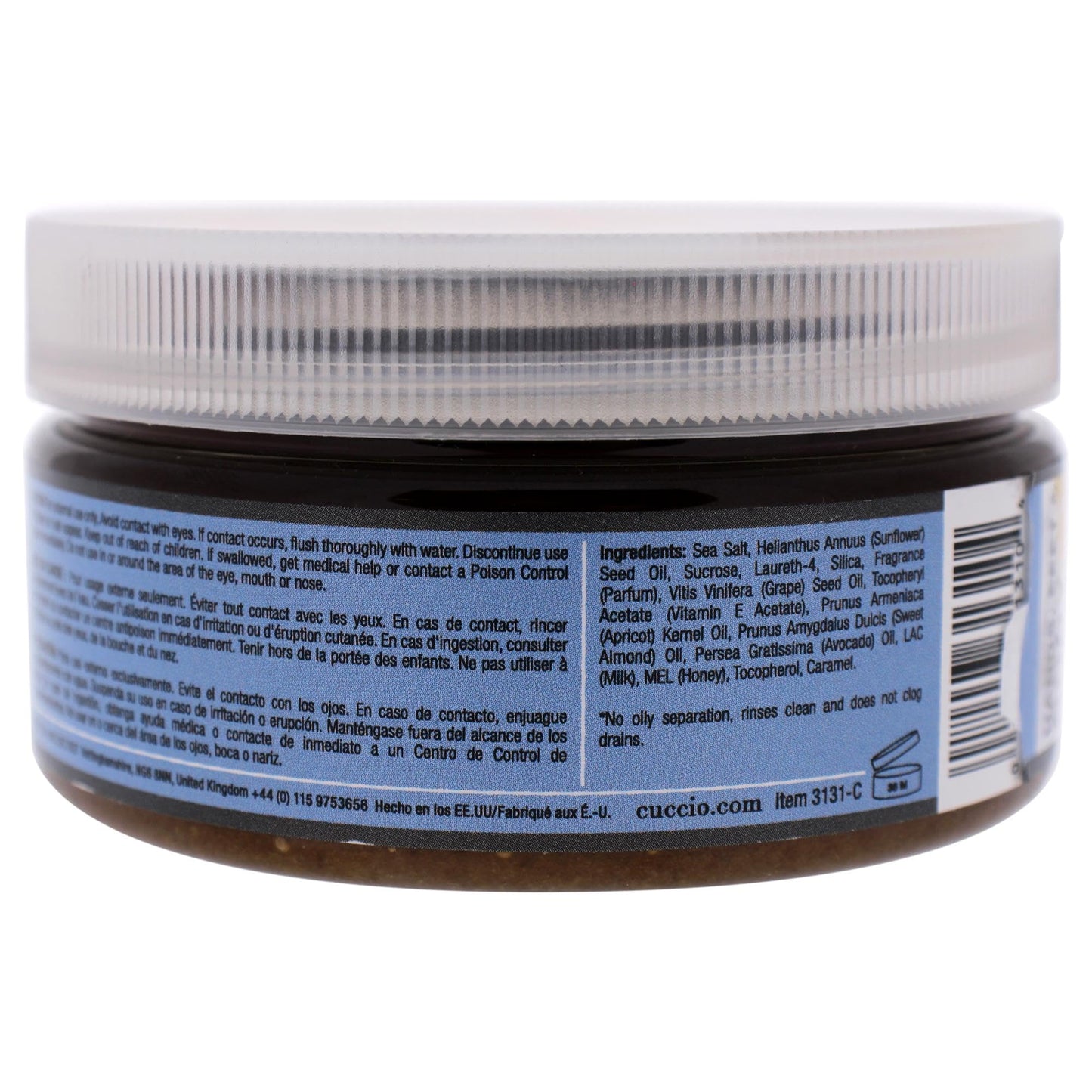 Dark Slate Blue Cuccio Naturale Sea Salt Scrub - Extra Fine - Gently Exfoliates To Remove Dead Skin Cells - Leaves Skin Supple, Radiant And Youthful Looking - Paraben And Cruelty Free - Milk And Honey - 8 Oz
