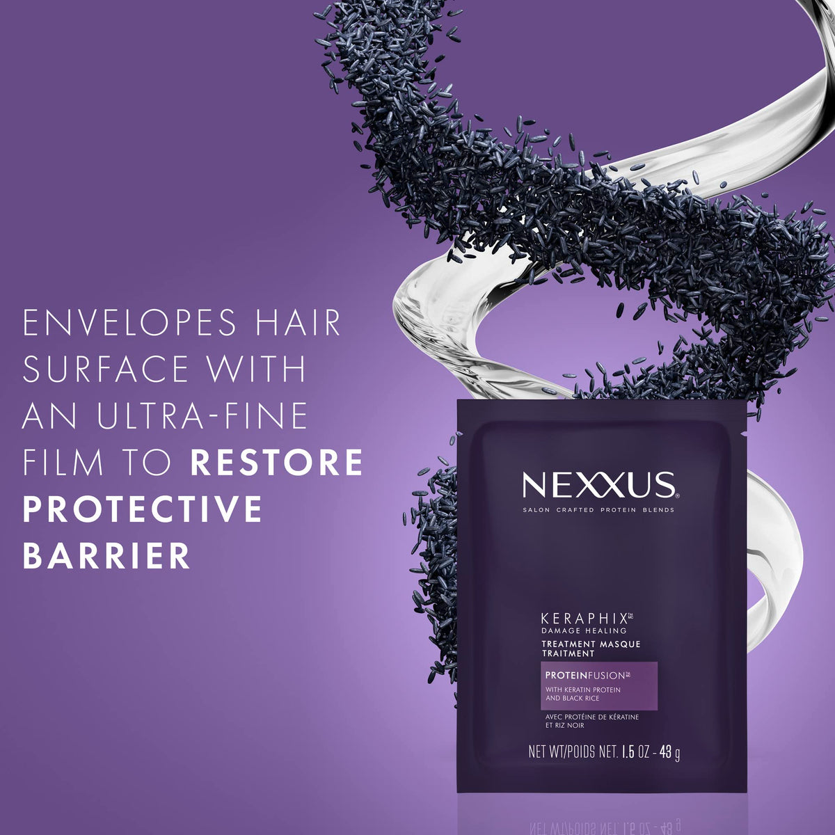 Dark Slate Blue Nexxus Keraphix Masque for Damaged Hair 1.5 oz