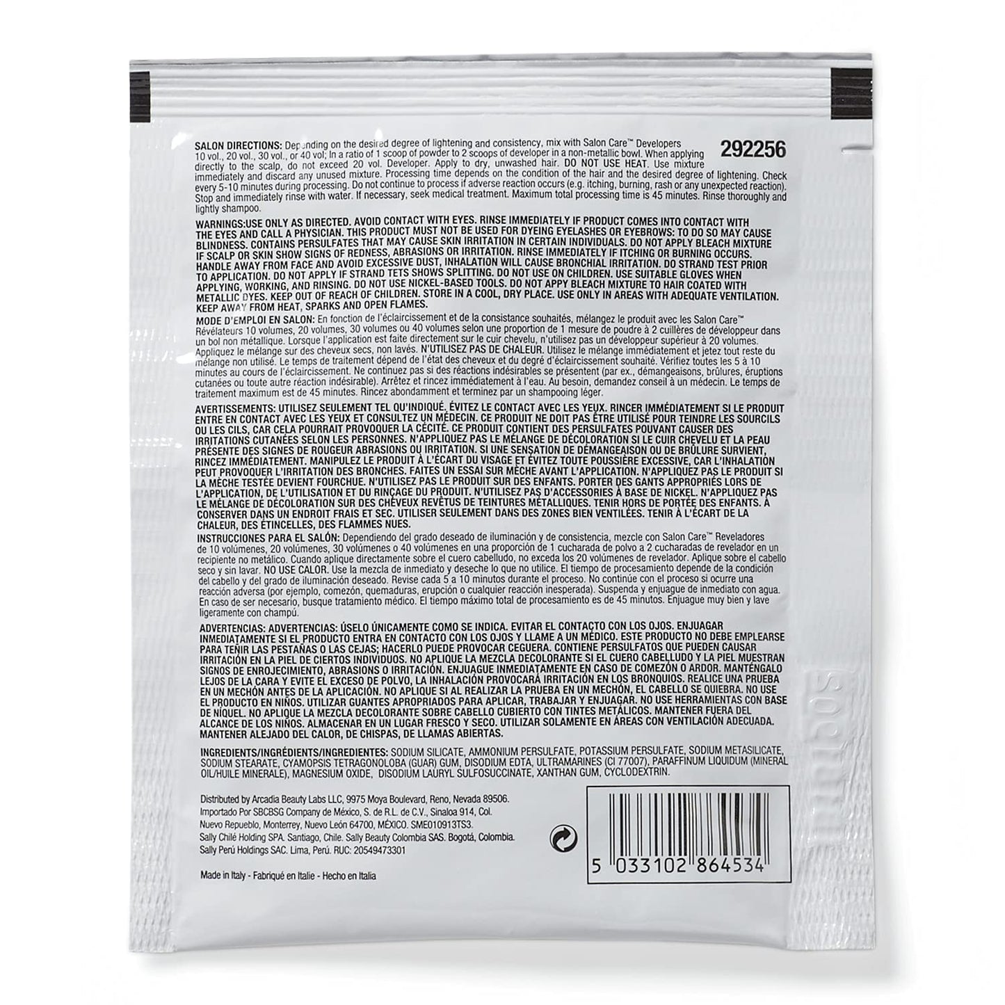 Light Gray Salon Care Prism Lites Violet Lightener 1 oz