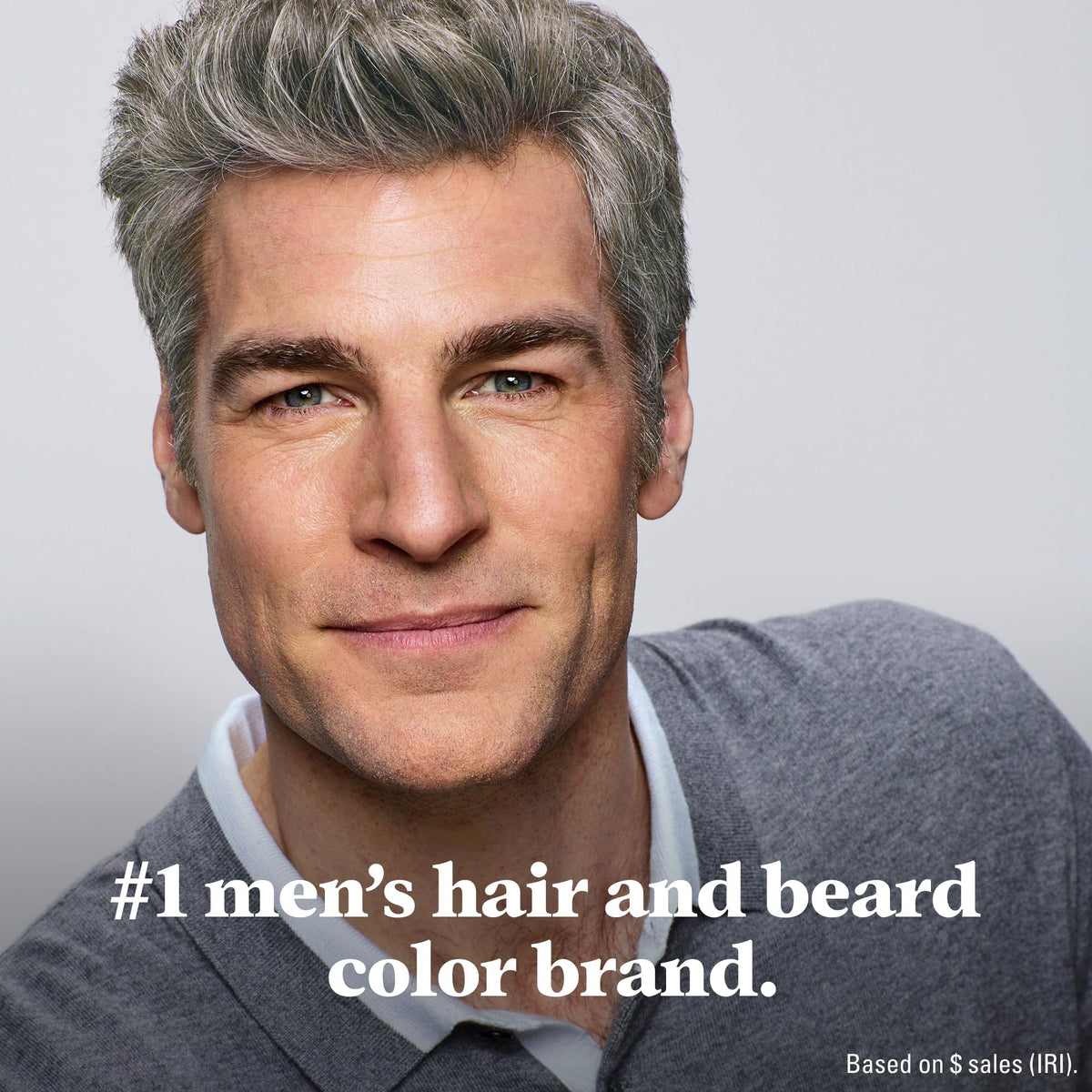 Light Gray Just For Men Touch of Gray Mustache & Beard