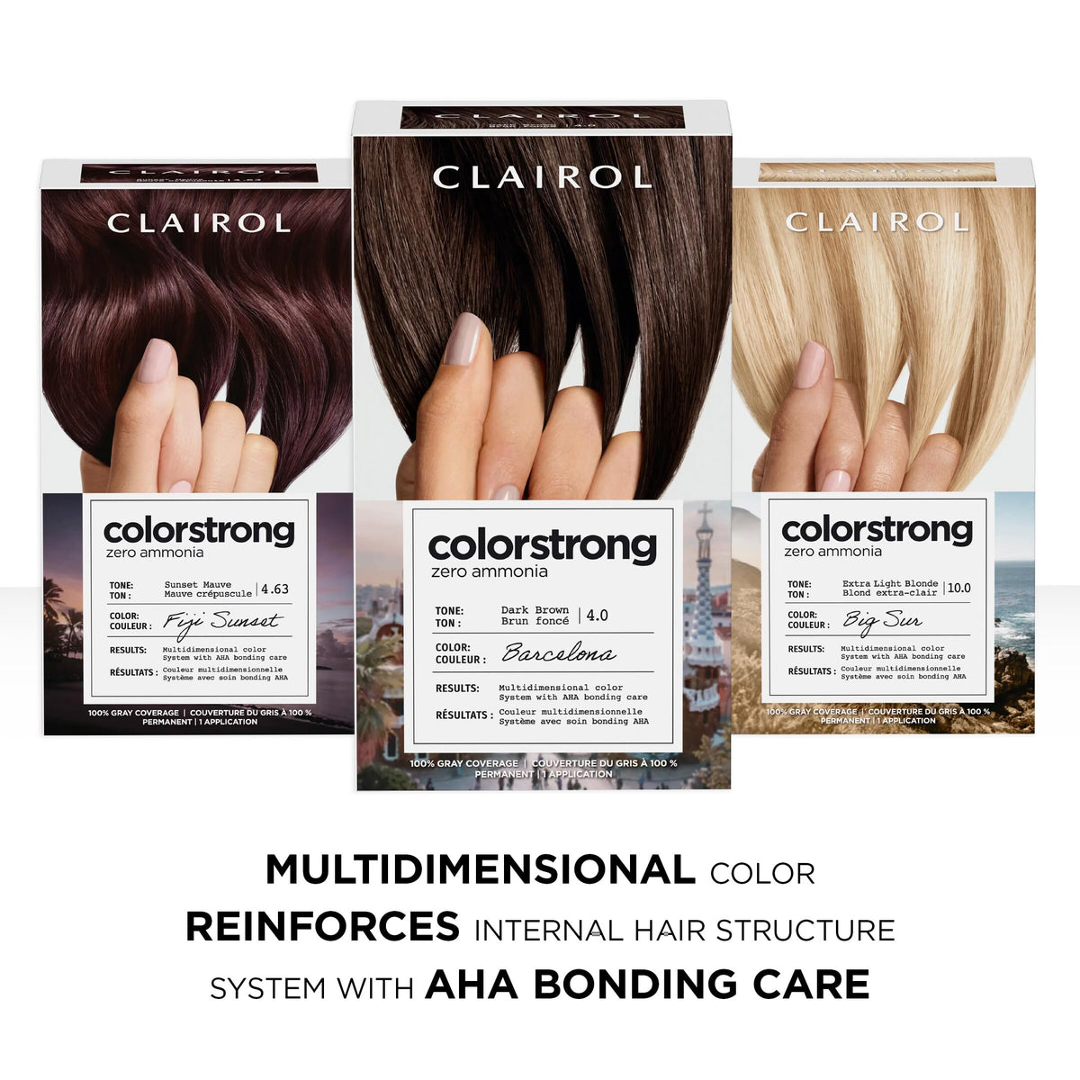 White Smoke Clairol ColorStrong Permanent Hair Dye Ammonia-Free, 6.1 Light Ash Brown
