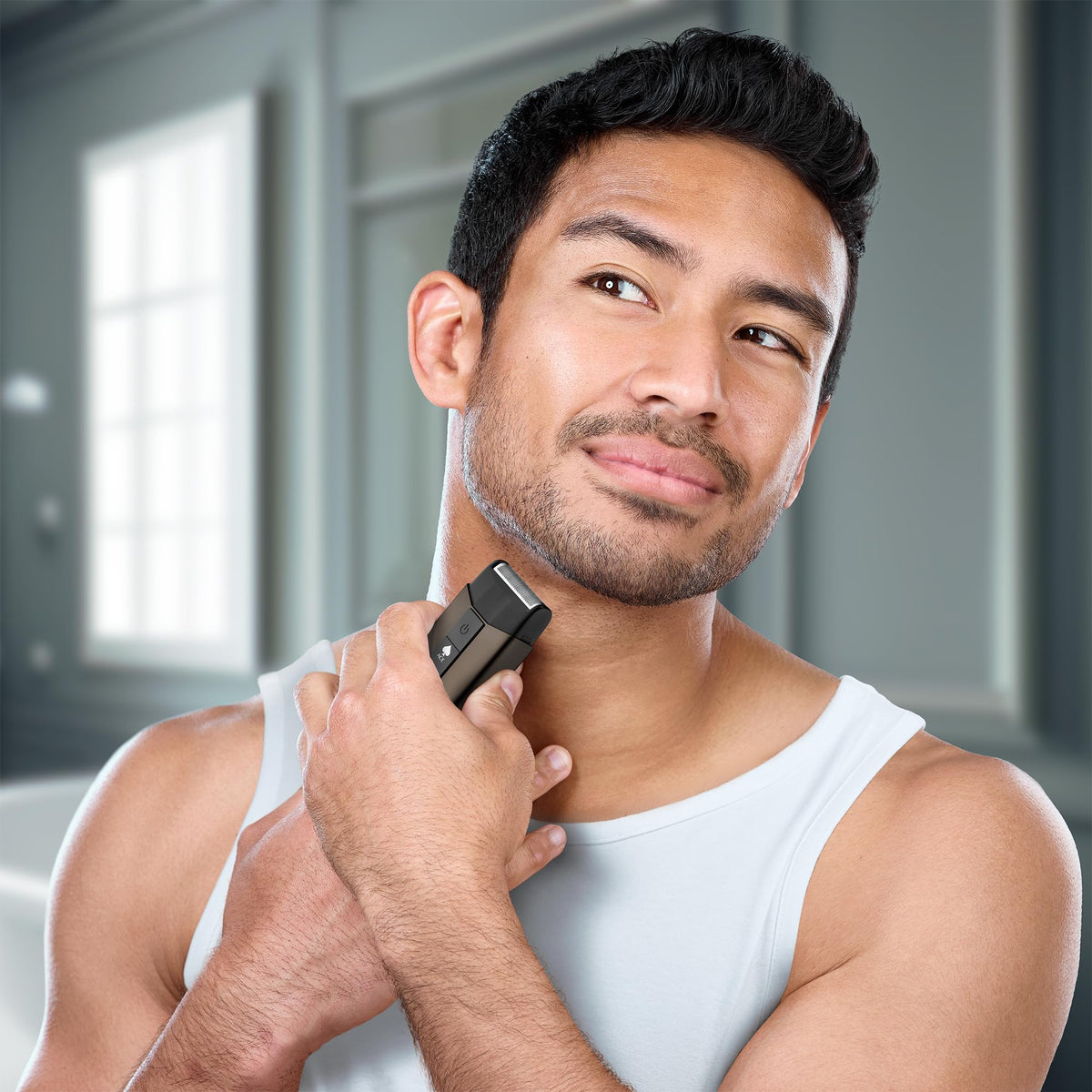Slate Gray StyleCraft Ace Cordless Single Foil Shaver with Integrated Trimmer, USB-C Rechargeable Men's Foil Shaver with Powerful Rotary Motor
