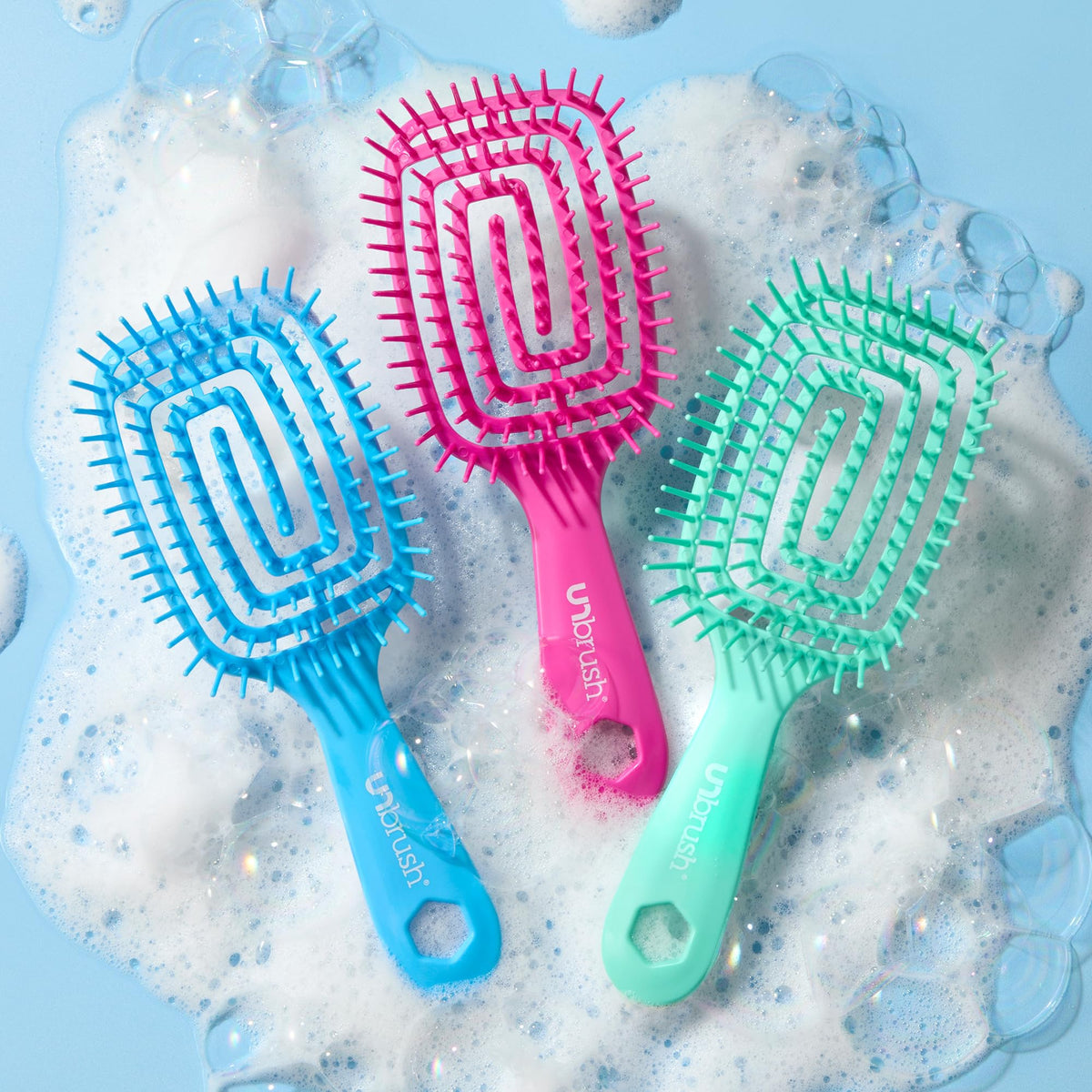 Sky Blue FHI Heat UNbrush Flex Detangling Brush - Ultra Flexible Hairbrush