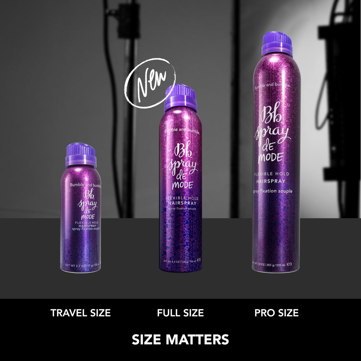 Black Bumble and bumble. Spray de Mode Flexible Hold Hair Spray | Flexible, Brushable Hold + Workability | Curly, Wavy, Straight