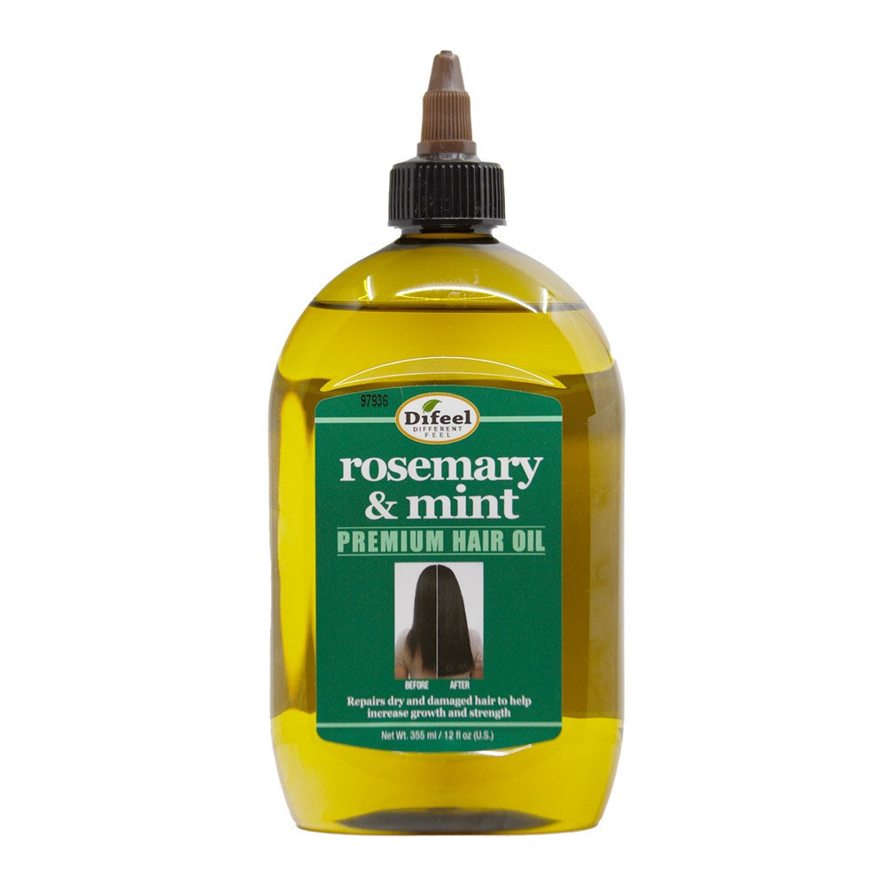 White Smoke Difeel(Sunflower) Rosemary Mint Premium Hair Oil (12oz)