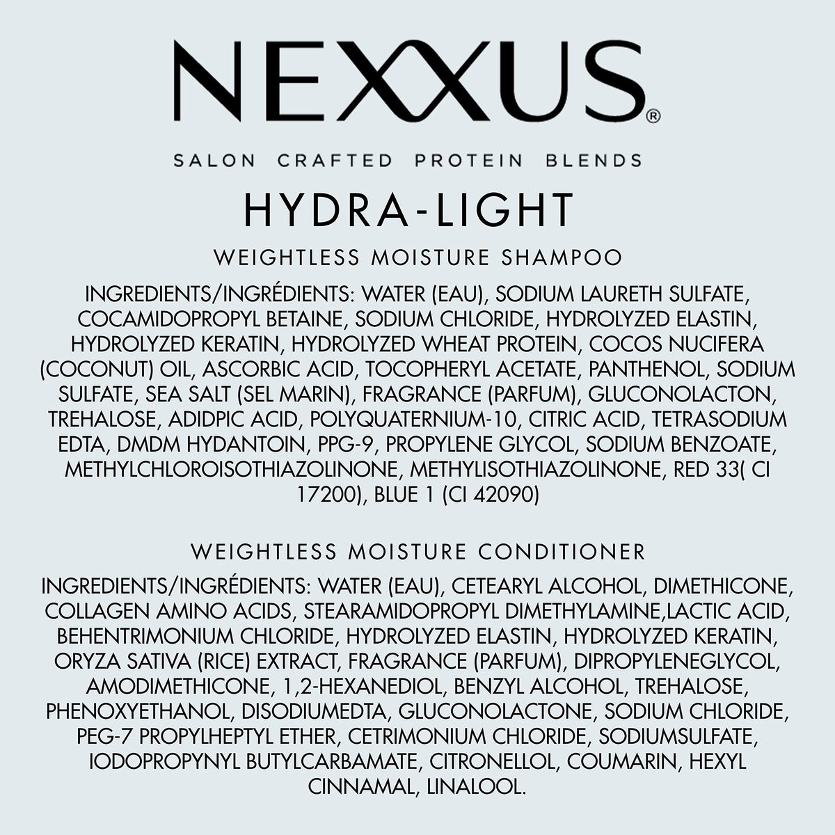 Lavender Nexxus Shampoo and Conditioner Hydra-Light 2 Count for Oily Hair Hair Care System Formulated With Proteinfusion Blend 13.5 oz