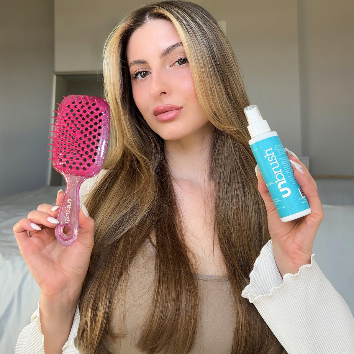 Dim Gray FHI Heat UNbrush Detangling Brush + UNwinder Detangling Spray Combo Pack