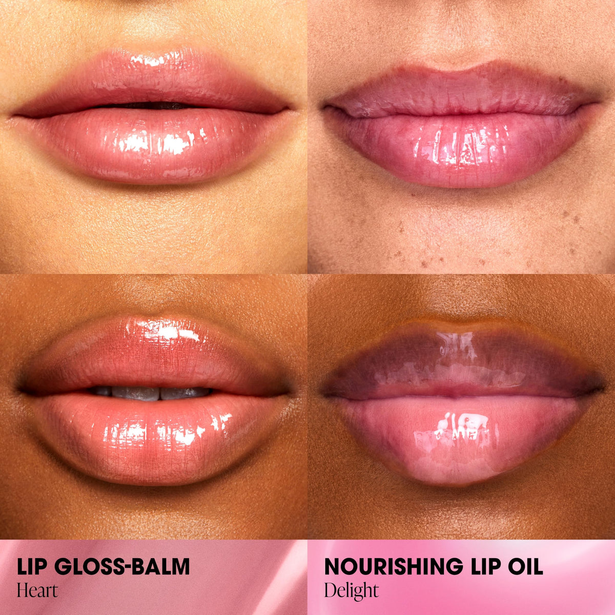 Light Salmon bareMinerals Gloss & Glaze Duo, Gloss Balm + Nourishing Lip Oil, 2 count
