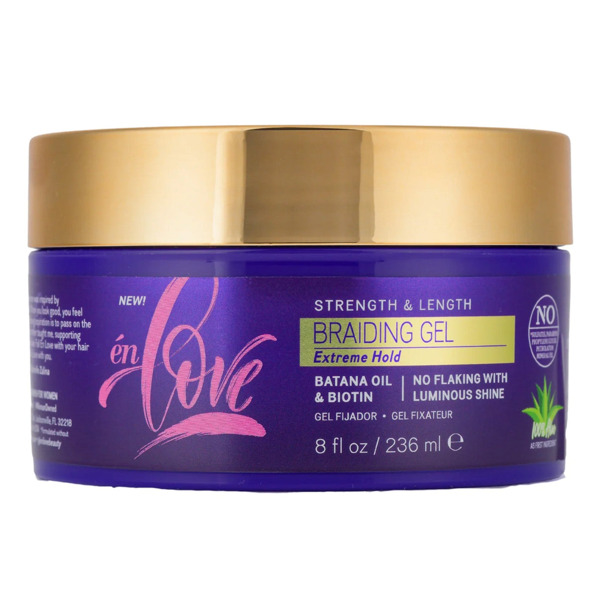 Sienna EN LOVE Strength & Length Extreme Hold Braid Gel Batana & Biotin (8oz)