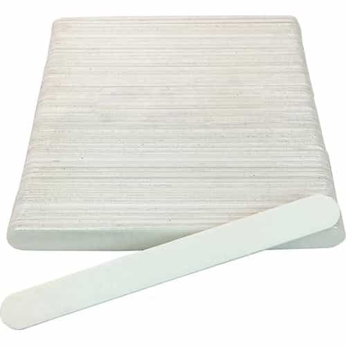 White Smoke USA Manicure 5" White Mini Nail File 80/80 - 50pcs