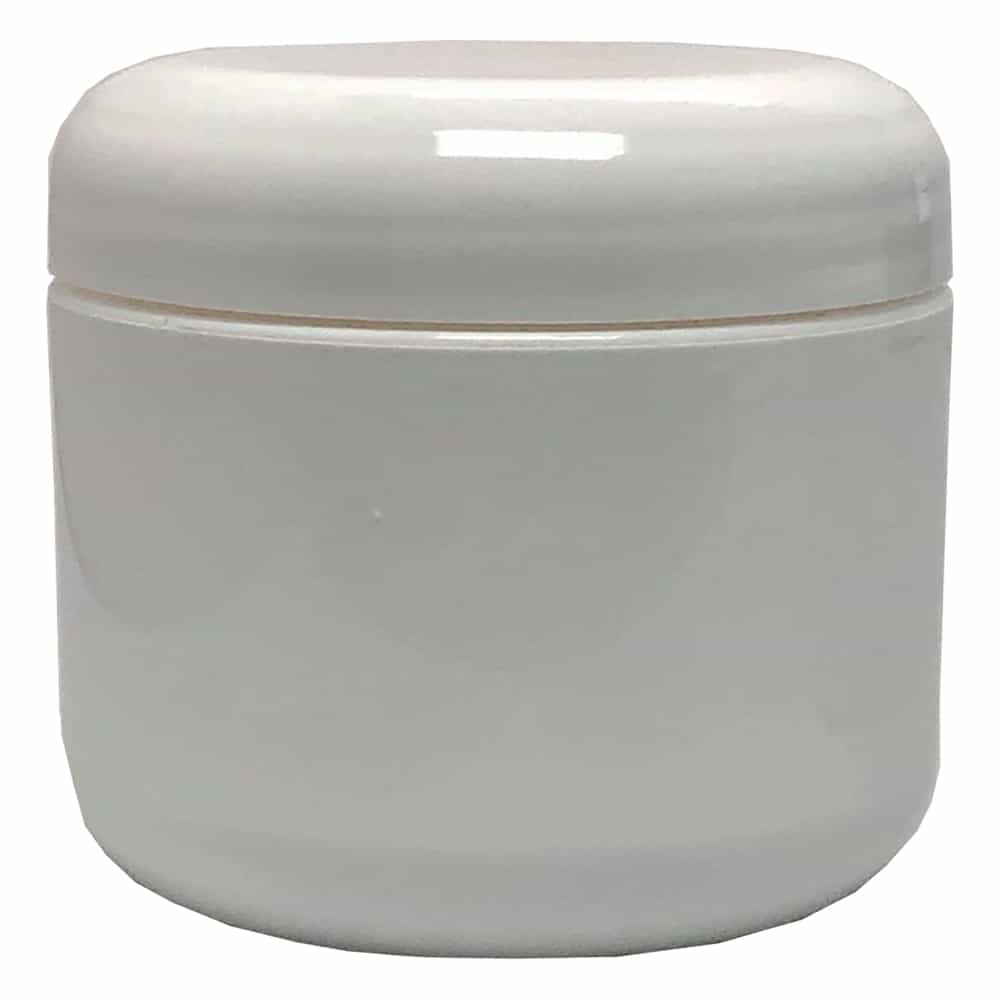 Dark Gray White Double Wall Dome Jars 4 oz 00799