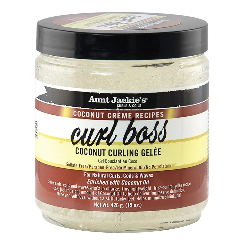 Light Gray AUNT JACKIE'S Curl Boss Coconut Curling Gelee (15oz)