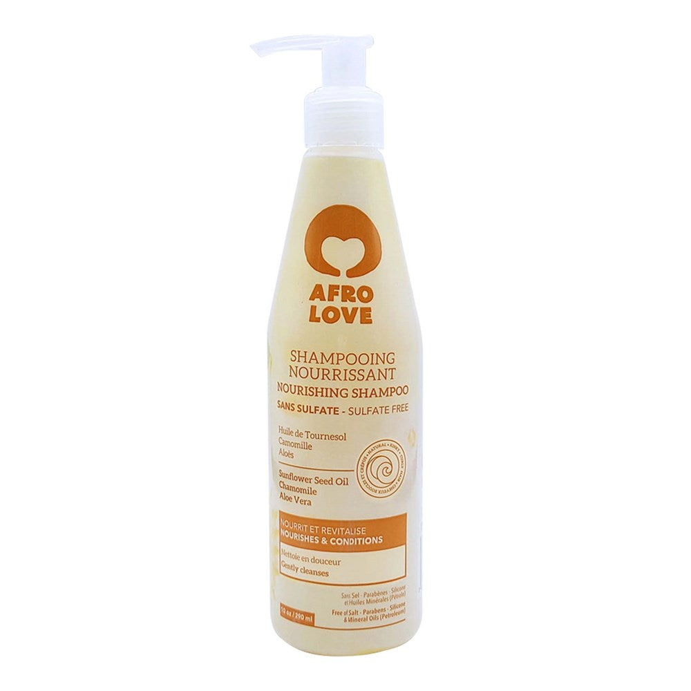 White Smoke AFRO LOVE Nourishing Shampoo with Sunflower Seed, Chamomile & Aloe Vera (10oz)
