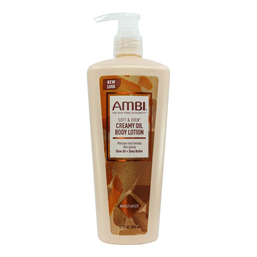 White Smoke AMBI Soft & Even Creamy Oil Body Lotion (12oz)