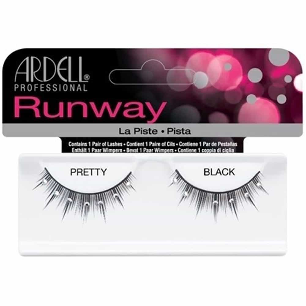 White Smoke Ardell Runway Thick Lashes-Pretty 1 Row Crystal Stone