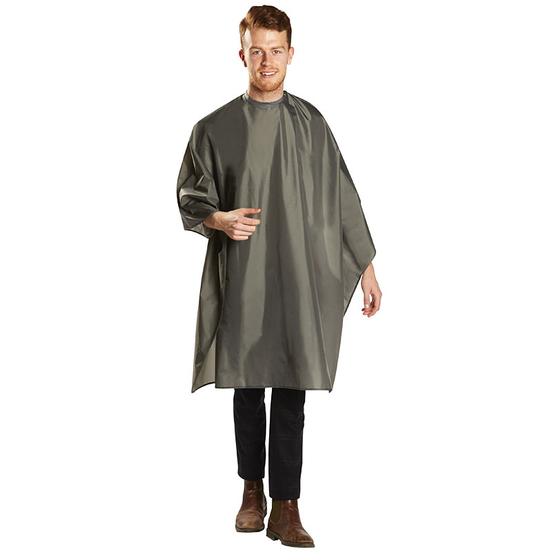 BabylissPRO Deluxe Cutting Cape with Snap neck closure – Grey
