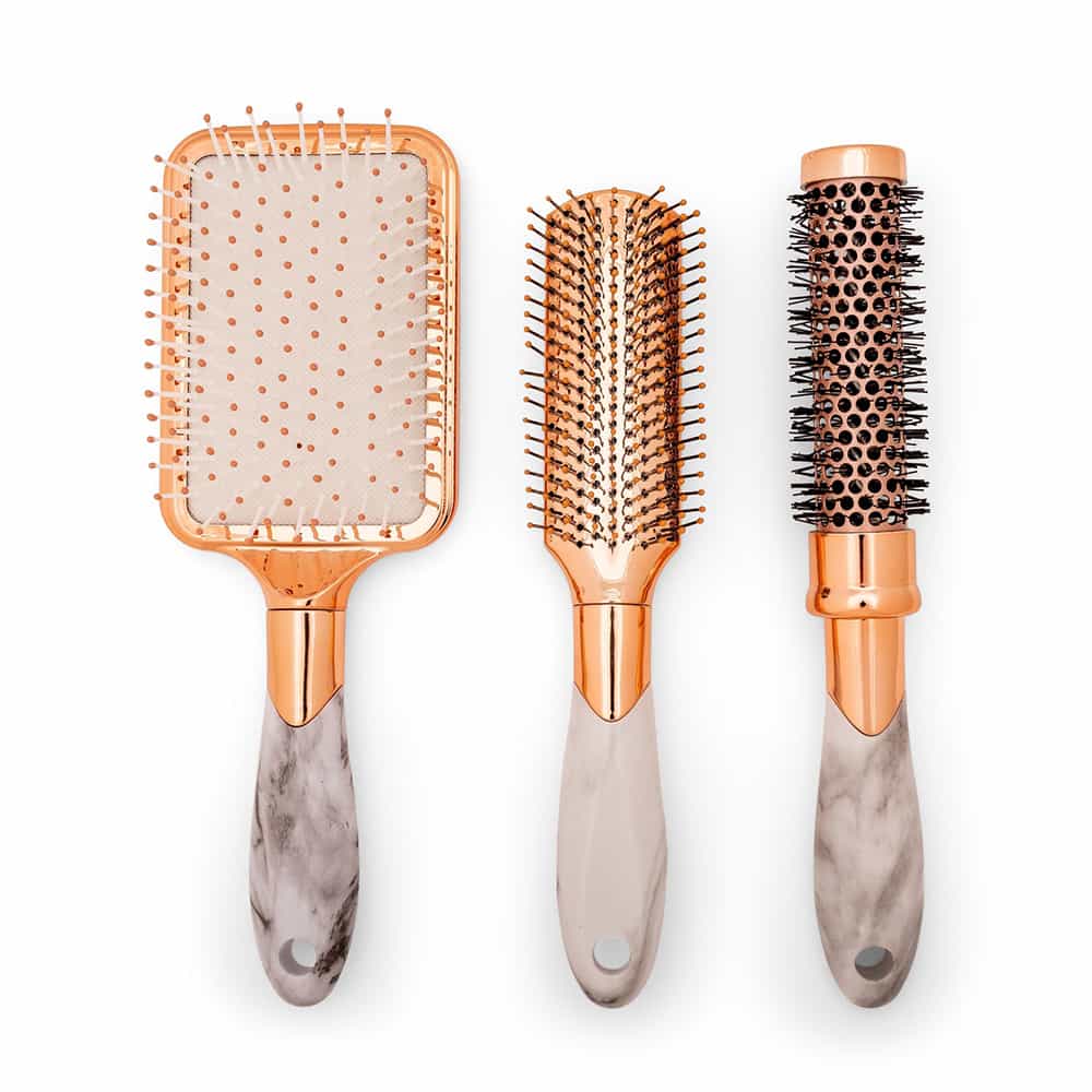 White Smoke Zoe Ayla 3PC Performance Hair Brushes HB-MARB-3/00783