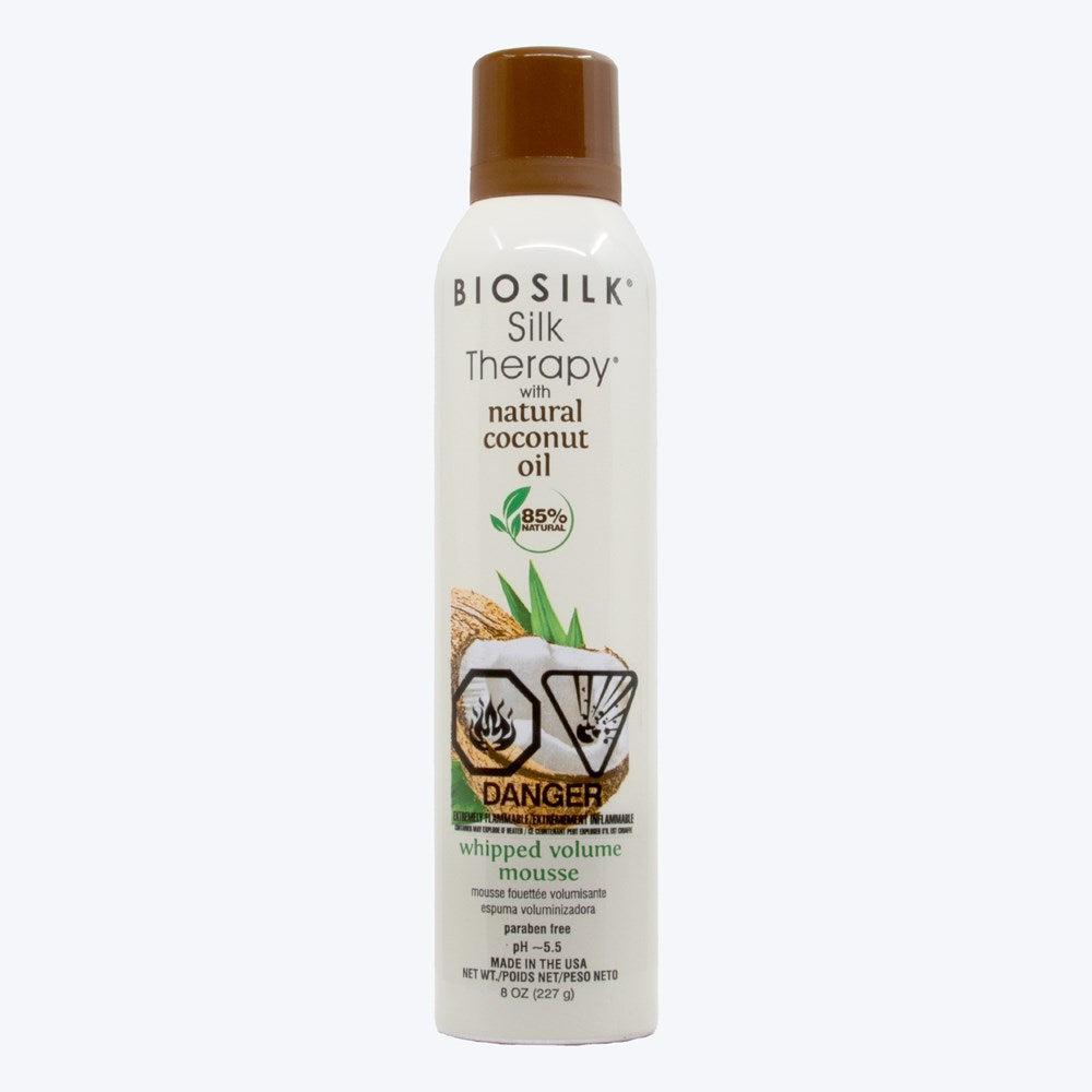 Light Gray BIOSILK Silk Therapy Natural Coconut Oil Whipped Volume Mousse (8oz)