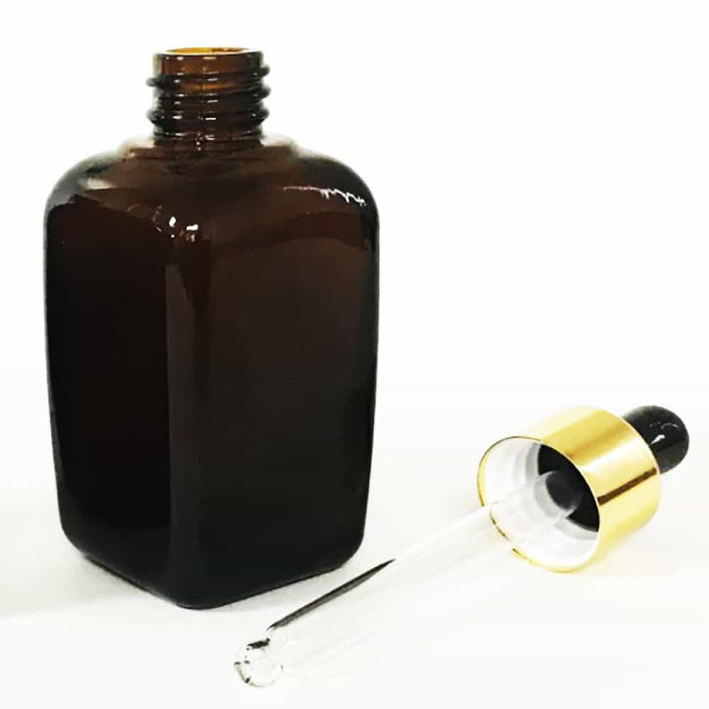 White Smoke Heavy Duty Square Bottle Dropper Amber 43 ml BT201AM