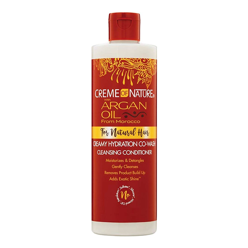Brown CREME OF NATURE Argan Oil Creamy Hydration Co-wash Cleansing Conditioner (12oz)