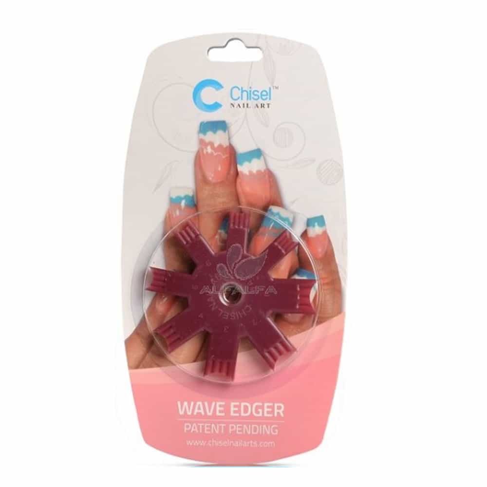 Light Gray Chisel Nail Art Patent Pending - Wave Edger