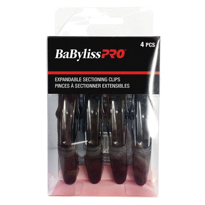 BabylissPRO Expandable Jaw Clips 4/pack
