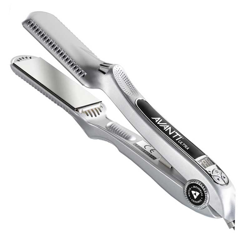 White Smoke Avanti NanoSilver & NanoTitanium Flat Iron 13/8in