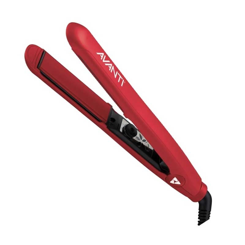 White Smoke Avanti Flat Iron Titanium Ceramic Red Mini