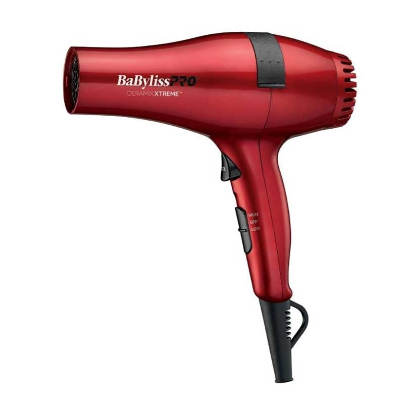 White Smoke BaBylissPRO Ceramic Hairdryer Red