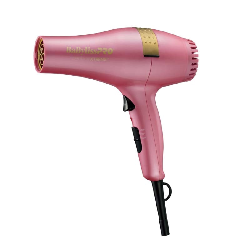 White Smoke BaBylissPRO Wild Orchid Ceramic Hairdryer Pink