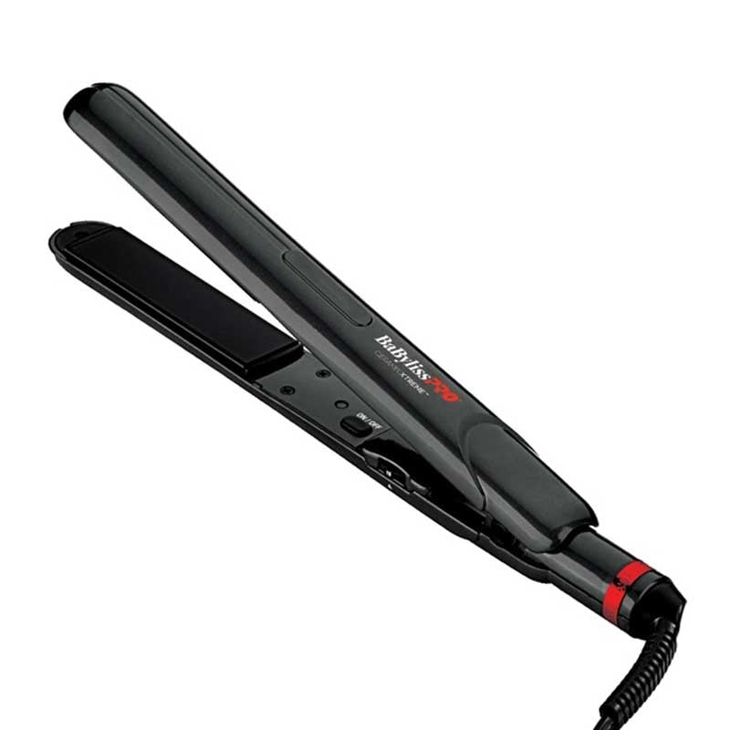 White Smoke BaBylissPRO Black Econo Ceramic Flat Iron 1in