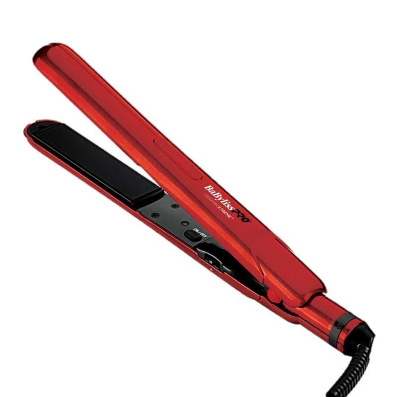 White Smoke BaBylissPRO Red Econo Ceramic Flat Iron 1in