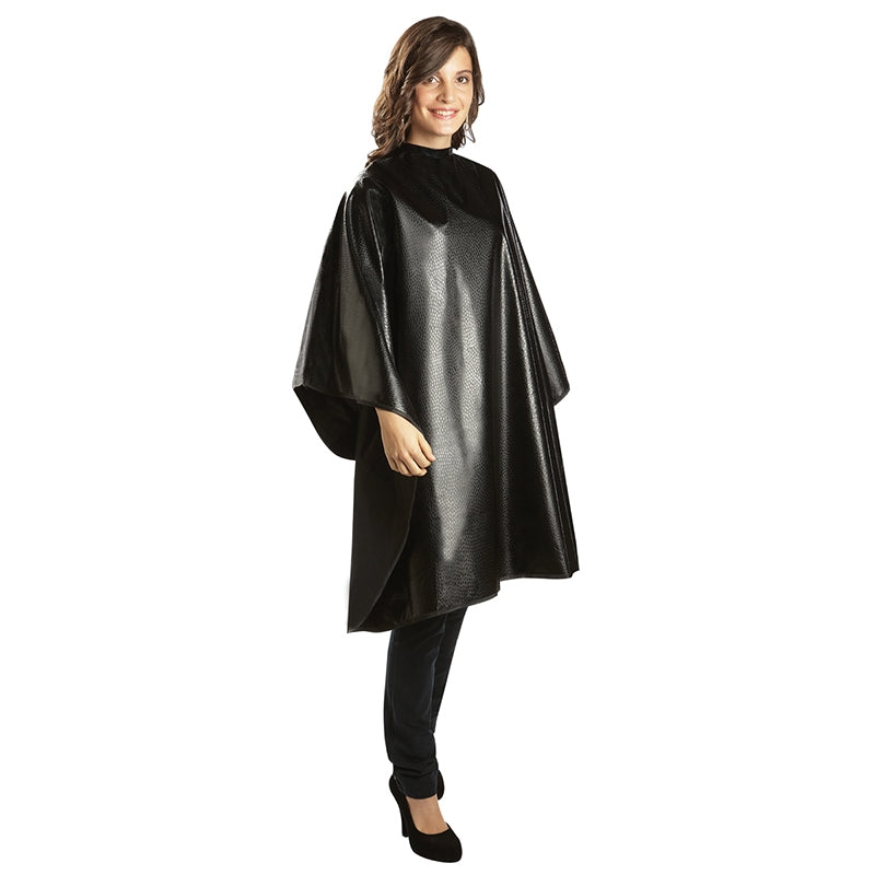 White Smoke BaBylissPRO All Purpose Cape 5 Snap Black