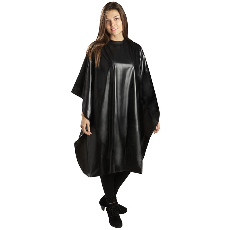 White Smoke BaBylissPRO All Purpose Cape Metallic Blk Velcro