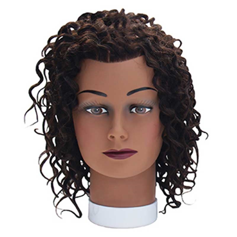 White Smoke BaBylissPRO Curly Hair Deluxe Mannequin Black
