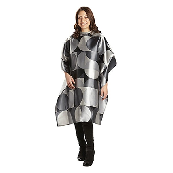 White Smoke BaBylissPRO ExtraLarge Snap Blk Gry Cape
