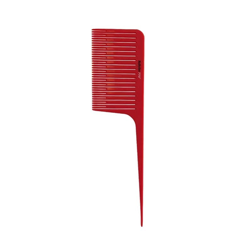 White Smoke BaBylissPRO Color Comb with Steel Pintail Red