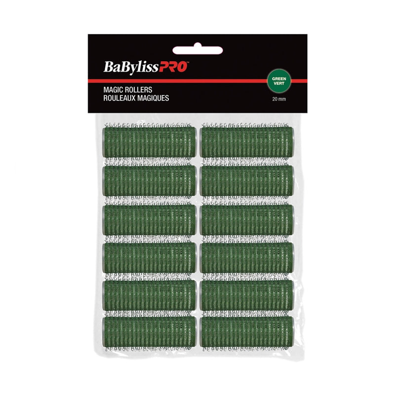 Dark Slate Gray BaBylissPRO Velcro Rollers Green 20mm 12/bag