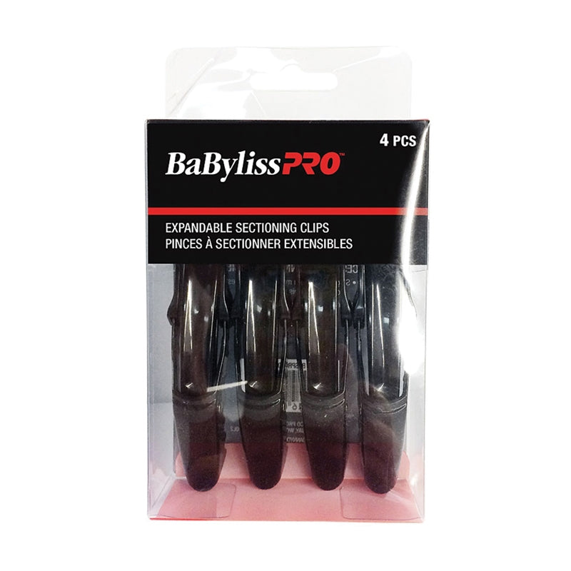 Black BaBylissPRO Expandable Clip 4/pk
