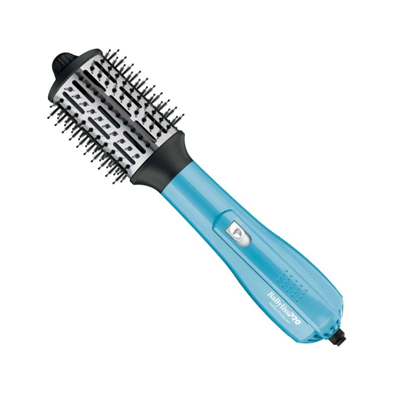 White Smoke BaBylissPRO Nano Oval Ionic Hot Air Brush 2.5in Blue