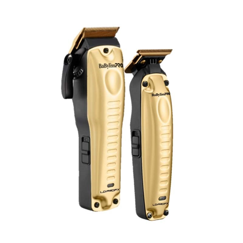 White Smoke BaBylissPRO LOPROFX Clipper and Trimmer Set Gold