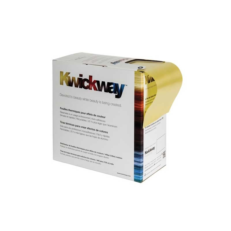 White Smoke Kwickway Strips Roll Dispenser 445x3.75 #00009 Gold