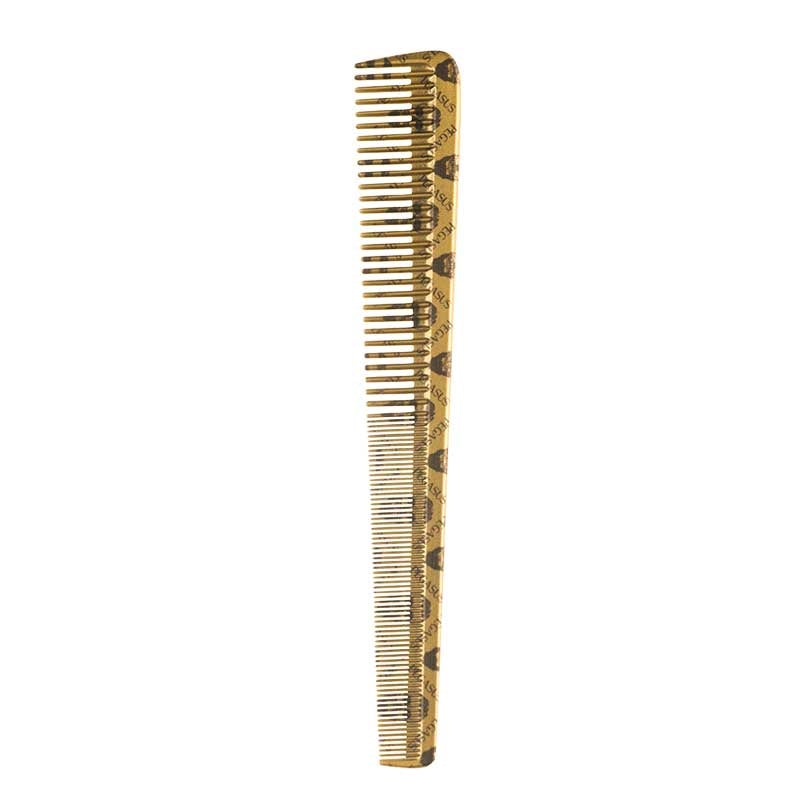 White Smoke Pegasus Skelleto Gold Hard Rubber Barber Comb 7.3in