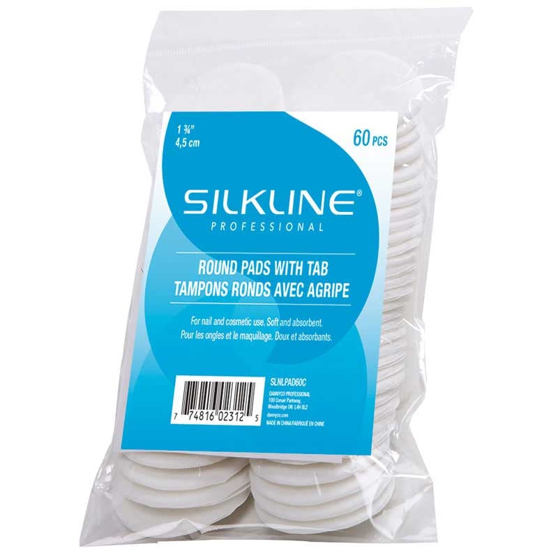 White Smoke Silkline Round Pads with Tab 60/bag