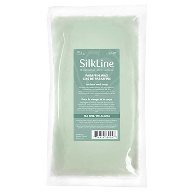 Light Gray Silkline Paraffin Waxes Tea Tree 16oz