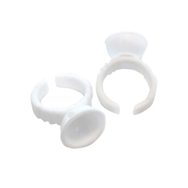 White Smoke Silkline Disposable Lash Glue Rings 100/bag
